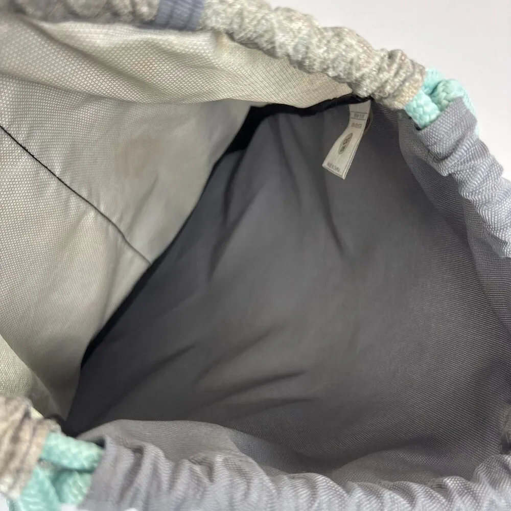Adidas Drawstring Cinch Bag Backpack Sack Gray Green Adidas